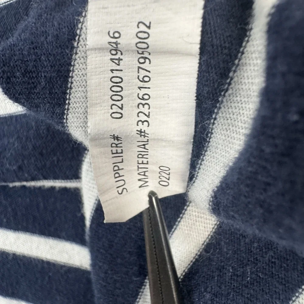 Polo Ralph Lauren Boys Sz L 14-16 Blue White Striped V Neck Short Sleeve T Shirt